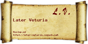 Later Veturia névjegykártya